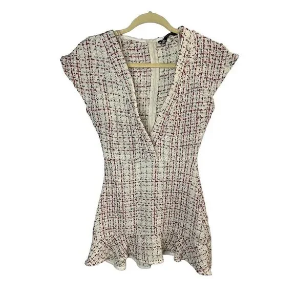 Zara Textured Weave Tweed Mini Dress sz Small - Picture 3 of 13